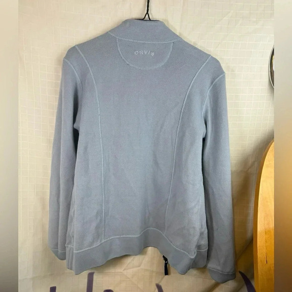 Women's reversible, Blue ORVIS COTTON Blend Zip Front Casual Jacket Sz Medium - Picture 4 of 4